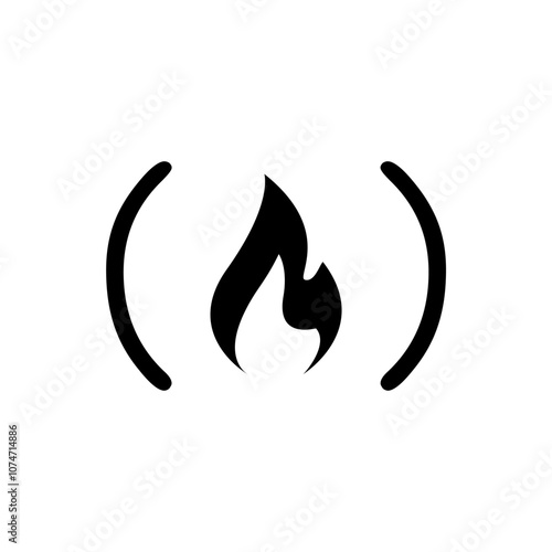fire_code_camp icon. Simple vector sign.