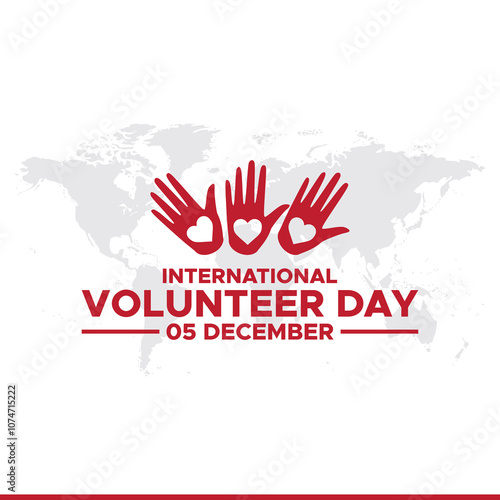 International volunteers day background celebrated on december 5.International Volunteer day is observed every year on December 5.