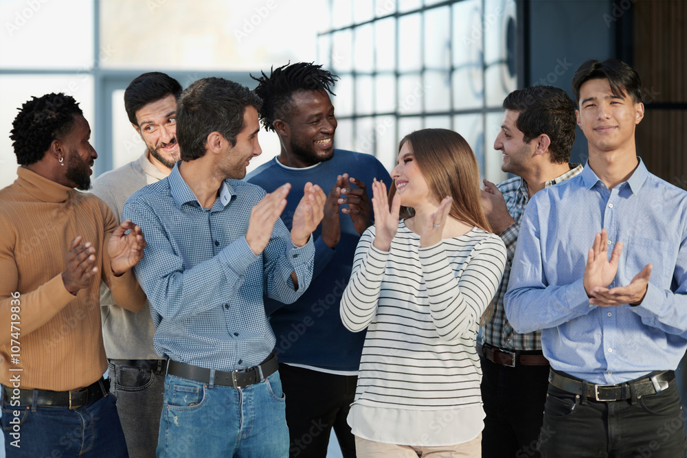 Obraz premium Concept of team work, internationality and success.
