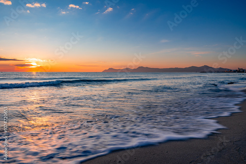 sunset on the beach