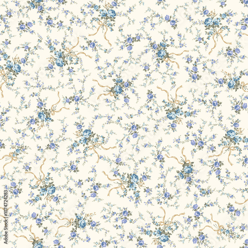 Beautiful rose pattern perfect for textile design,