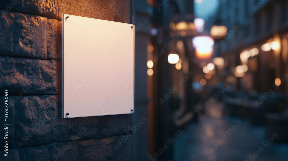 a blank white acrylic sign mockup a blank white acrylic sign mockup