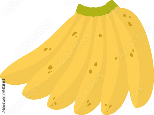 Bunch of bananas fruit cartoon illustration