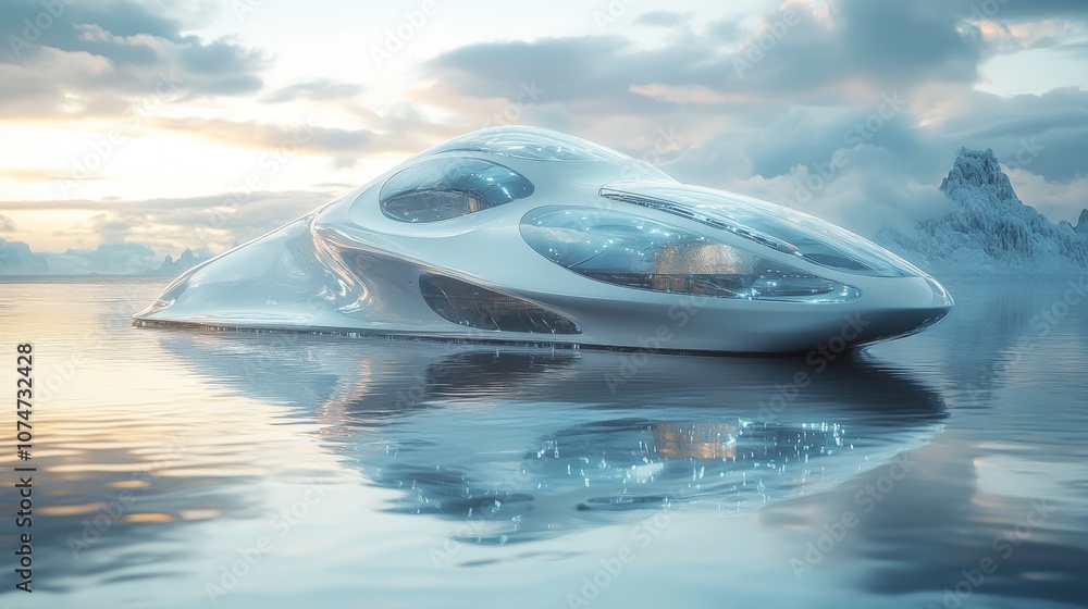futuristic and modern boats with various technologies in bright colors futuristic and modern boats with various technologies in bright colors