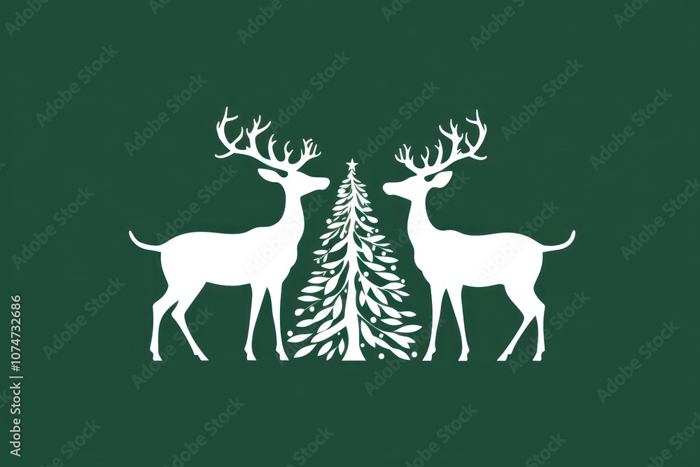 2 reindeer christmas stencil animal. 2 reindeer christmas stencil animal.