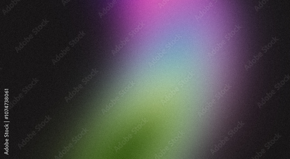 Abstract colorful grainy gradient on black backdrop design. Pink purple blue green black color on dark noisy, vibrant color flow, glowing, shine, bright, noise texture, banner or poster. Abstract colorful grainy gradient on black backdrop design. Pink purple blue green black color on dark noisy, vibrant color flow, glowing, shine, bright, noise texture, banner or poster.