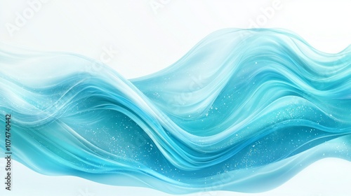 Wallpaper Mural A blue wave with white specks on it Torontodigital.ca