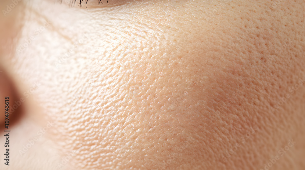 Close up macro photo of face skin texture showing wrinkles and pores Close up macro photo of face skin texture showing wrinkles and pores