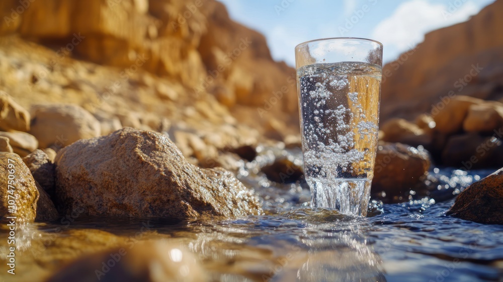 Glass of Water in a Desert Stream Glass of Water in a Desert Stream