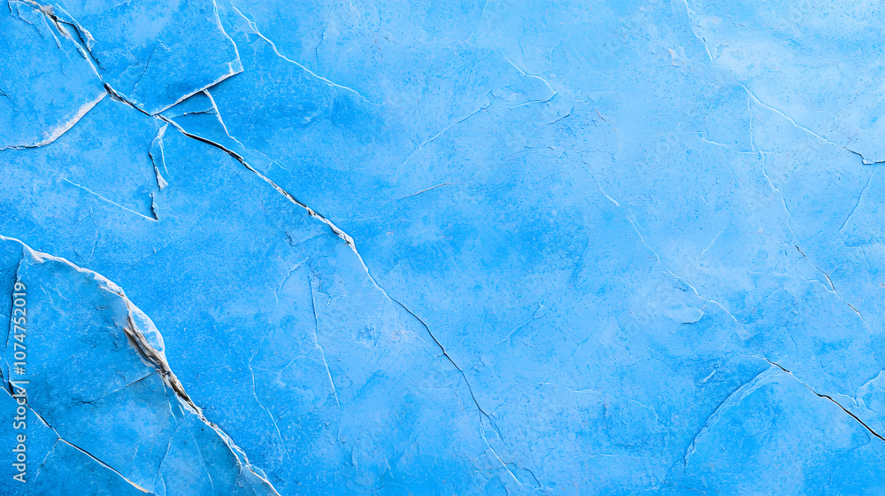 The surface vibrant blue paint cracked and peeled background The surface vibrant blue paint cracked and peeled background