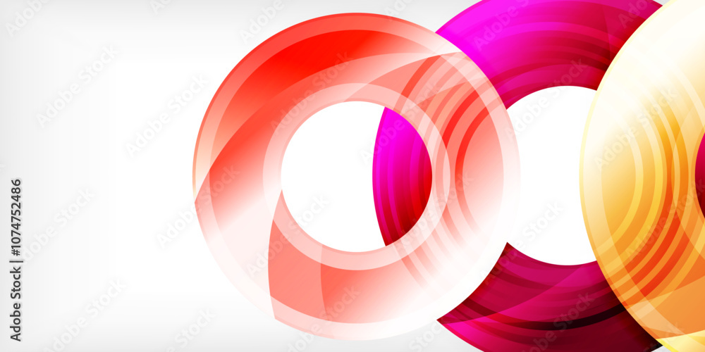 Bright colorful circles with light effects. Abstract background Bright colorful circles with light effects. Abstract background