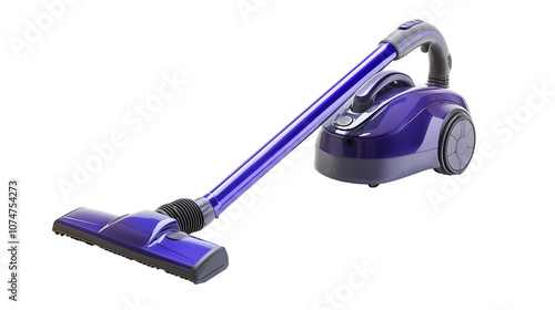 Blue purple cordless vacuum cleaner isolated on transparent background photo