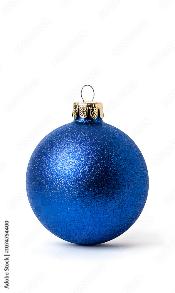 Shiny Blue Christmas ball isolated on a white background Shiny Blue Christmas ball isolated on a white background