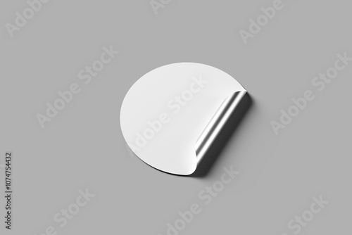 Round Sticker Mockup photo