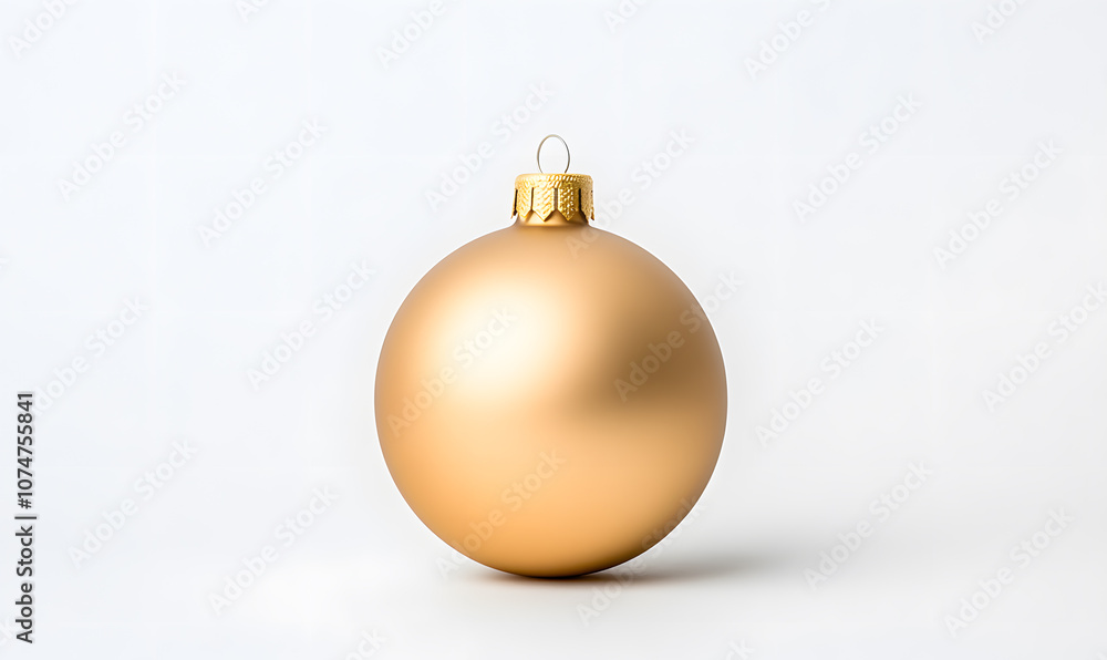 Shiny Golden Christmas ball isolated on a white background Shiny Golden Christmas ball isolated on a white background
