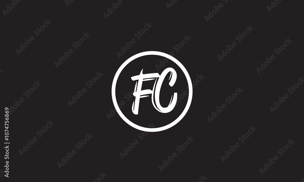 FC, CF , F , C , Abstract Letters Logo Monogram FC, CF , F , C , Abstract Letters Logo Monogram
