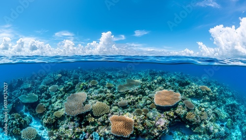 Ocean acidification has destroyed some coral reefs, turning the once colorful reefs into grey and lifeless ones. photo