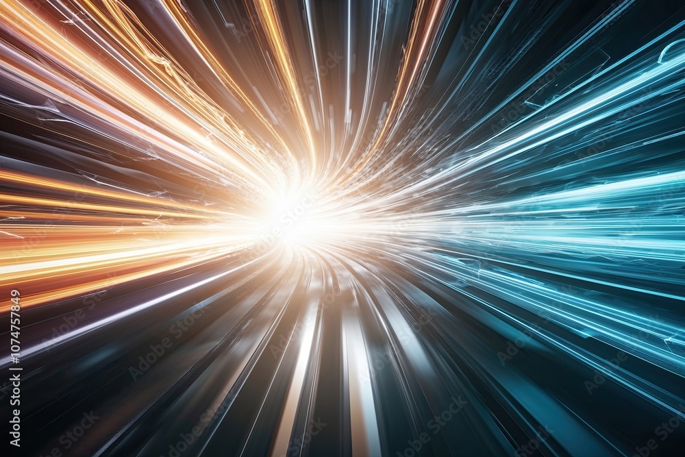 Obraz premium Futuristic Energy Flow Visualization with Abstract Light Effects