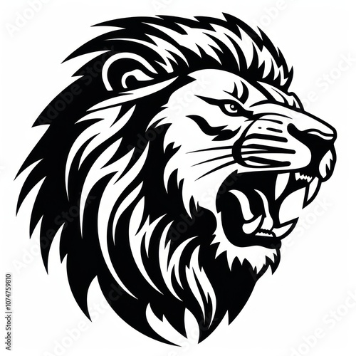 Wallpaper Mural Lions mammal line lion. Torontodigital.ca