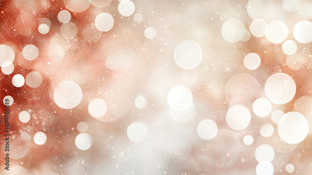 Fototapeta premium Abstract background Soft focus bokeh lights in warm colors create dreamy atmosphere, enhancing any design. Ideal for backgrounds or festive themes