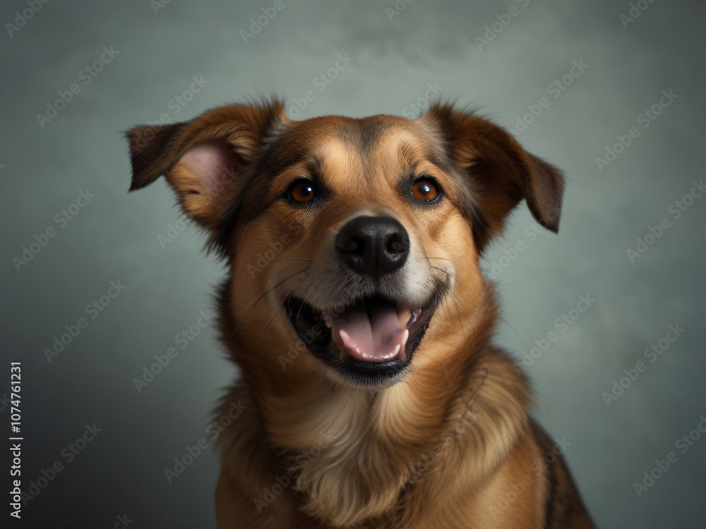 A dog sitting, ideal for minimalist pet photography. A dog sitting, ideal for minimalist pet photography.