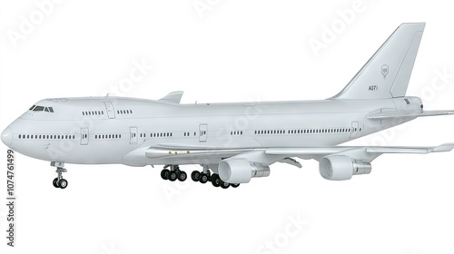 White Airplane Model for Creative Projects