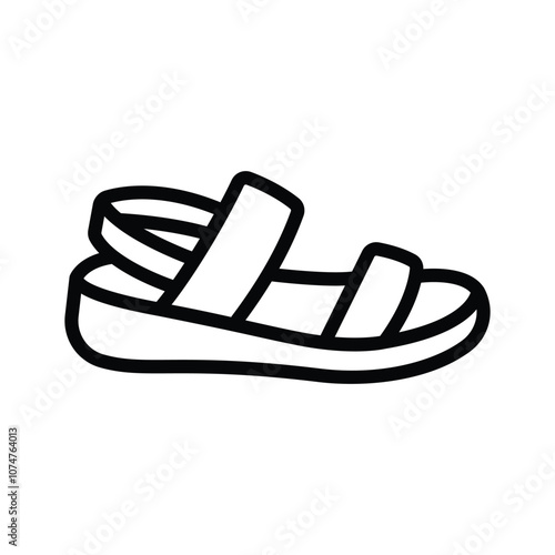 Trendy icon of sandals in editable design