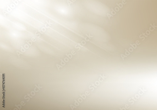 Background Beige Studio with Shadow Leaves. Space for selling products on the website. Empty room with shadow leaves. Vector illustration.