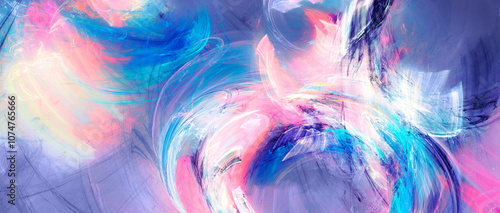 Abstract bright motion composition. Modern neon color dynamic background. Fra...