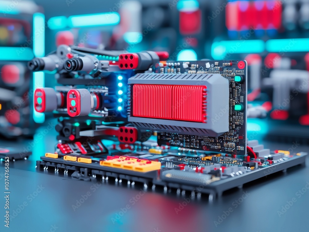 Scientists exploring quantum algorithms and quantum processors in a detailed photograph of a quantum computing research facility. Scientists exploring quantum algorithms and quantum processors in a detailed photograph of a quantum computing research facility.
