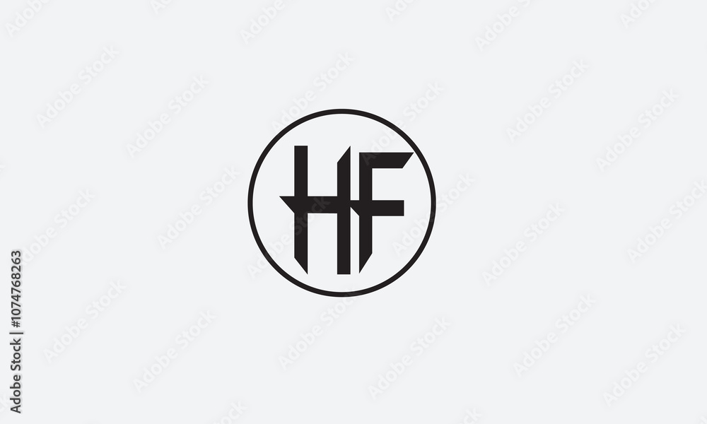 HF, FH , F , H , Abstract Letters Logo Monogram HF, FH , F , H , Abstract Letters Logo Monogram