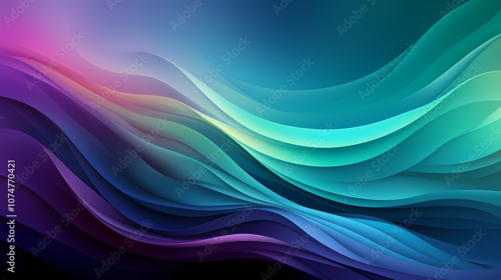 digital technology abstract blue green purple gradient curve poster background digital technology abstract blue green purple gradient curve poster background