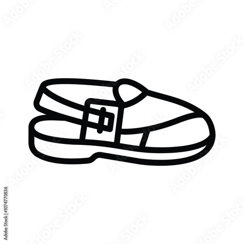 Peshawari chappal vector design in editable style