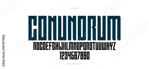 Geometric bold sans serif t...