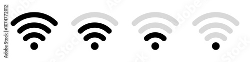 Wifi icon set. Wifi signal icon