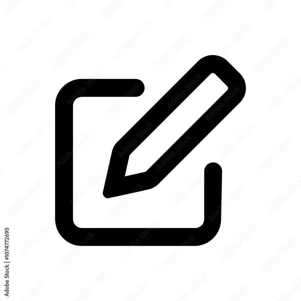 pen_to_square icon. Simple vector sign pen_to_square icon. Simple vector sign
