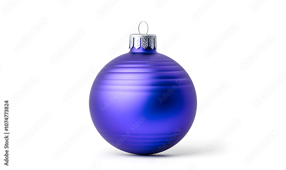 Shiny Blue Christmas ball isolated on a white background Shiny Blue Christmas ball isolated on a white background