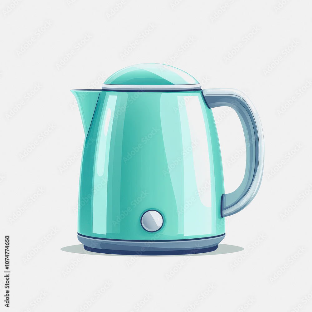 A modern and sleek electric kettle in a vibrant teal color, designed for efficiency and style. Ideal for tea and coffee enthusiasts, it combines functionality with a contemporary look. A modern and sleek electric kettle in a vibrant teal color, designed for efficiency and style. Ideal for tea and coffee enthusiasts, it combines functionality with a contemporary look.