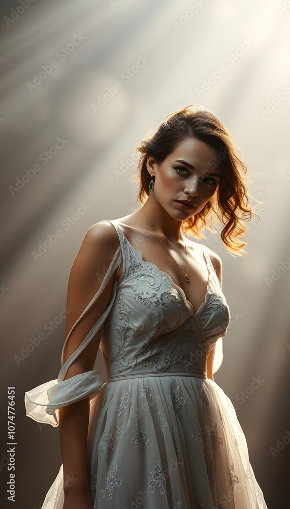 Fototapeta premium Esprit de la femme isolated with white highlights, png