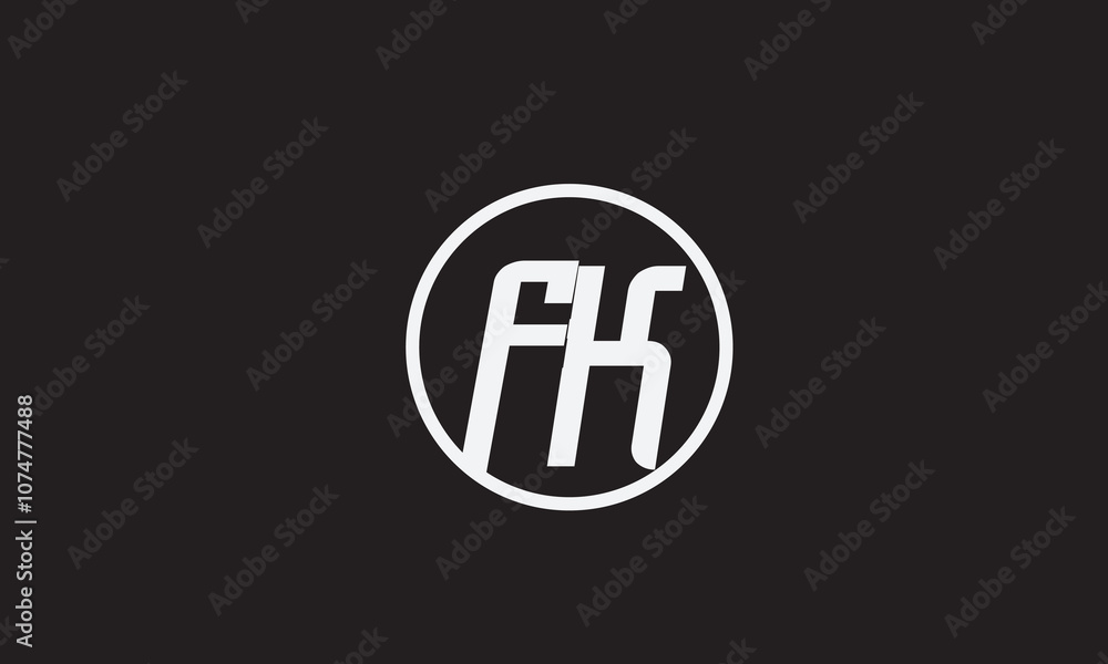 FK, KF , F , K , Abstract Letters Logo Monogram FK, KF , F , K , Abstract Letters Logo Monogram