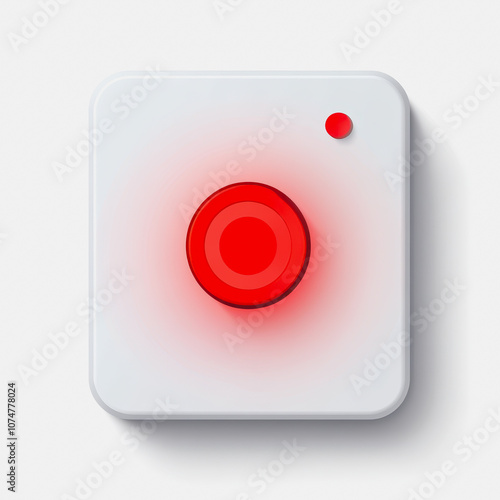This image features a flat design of a red security alarm icon on a clean white background. Perfect for illustrating safety concepts and technology themes. Free Download This image features a flat design of a red security alarm icon on a clean white background. Perfect for illustrating safety concepts and technology themes. - GFXLoad