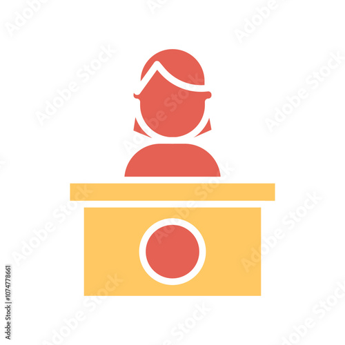 News Anchor Vector Icon
