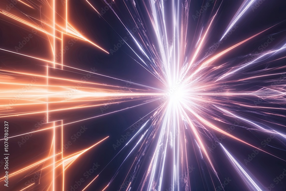 Naklejka premium Dynamic Light Patterns Displaying Energy and Radiance