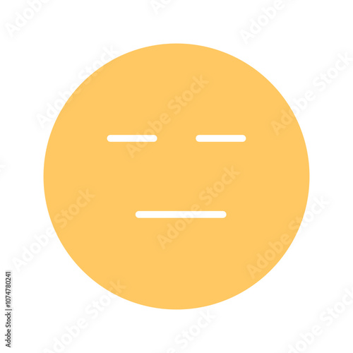 Neutral Face Vector Icon