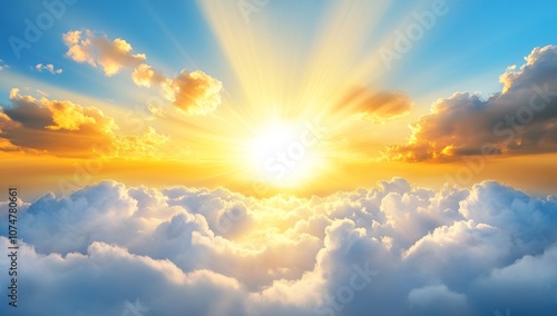 Beautiful Sunrise Above the Clouds - Symbolizing Hope and New Beginnings