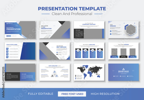 Sleek and Stylish Business PowerPoint Template for High-Impact Presentations, Clean and Elegant Business Slides – Perfect for Annual Reports and Client Meetings