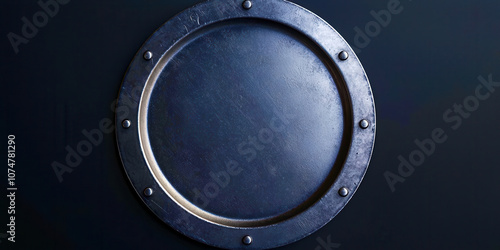 A metal plate with a hole in the middle