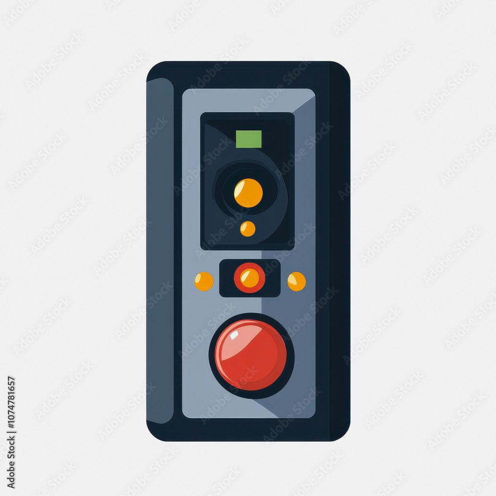 This flat design presents a simple doorbell icon featuring a prominent button, ideal for digital applications. Perfect for modern home technology concepts. This flat design presents a simple doorbell icon featuring a prominent button, ideal for digital applications. Perfect for modern home technology concepts.