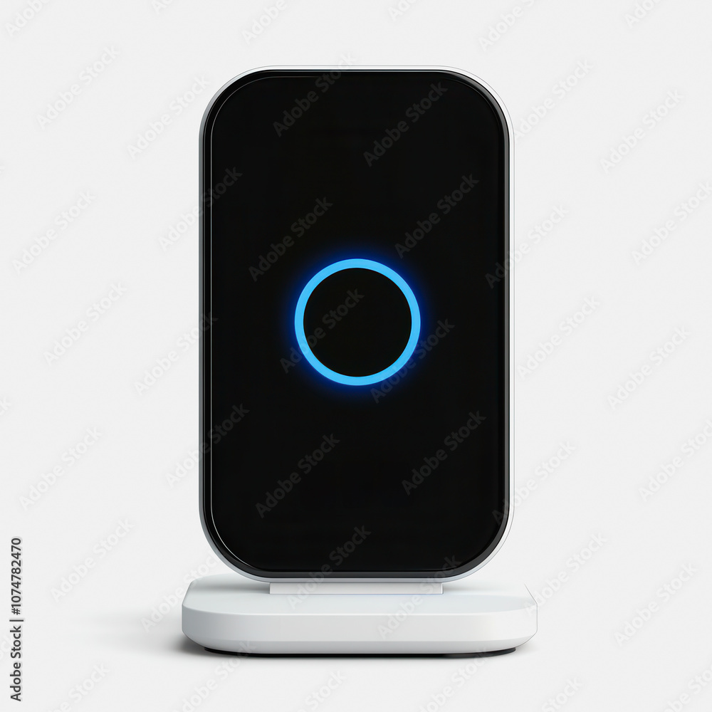 A sleek wireless charging stand featuring a minimalist design. This modern gadget is perfect for home and office use, providing convenient charging. A sleek wireless charging stand featuring a minimalist design. This modern gadget is perfect for home and office use, providing convenient charging.