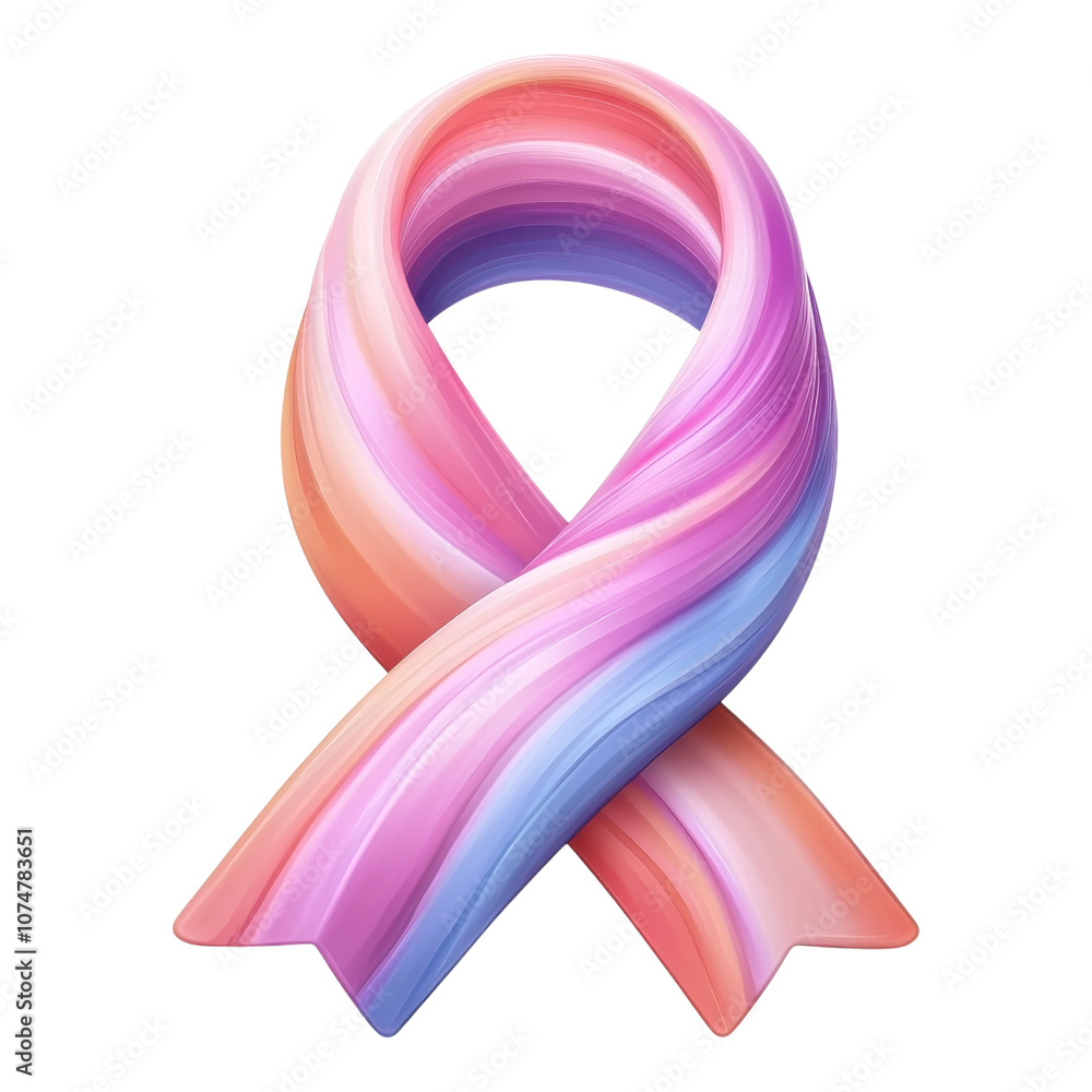 A colorful ribbon featuring gradient shades of pink and purple, symbolizing awareness and support for various causes. A colorful ribbon featuring gradient shades of pink and purple, symbolizing awareness and support for various causes.
